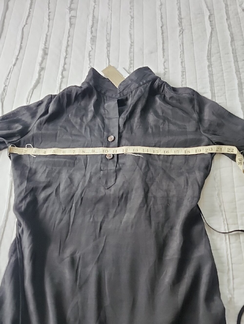NWT Banana Republic Black Ramie Popover Shift Dress XXS Petite -No Slip Included - Picture 10 of 12